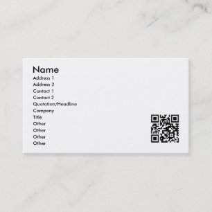 QR kodifierar visitkortmallen Visitkort