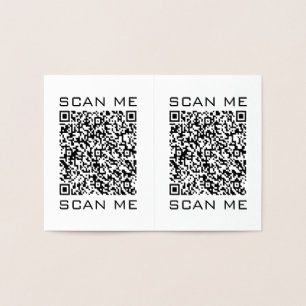 QR-kodinfo Scan Me-text din moderna design Folierat Kort