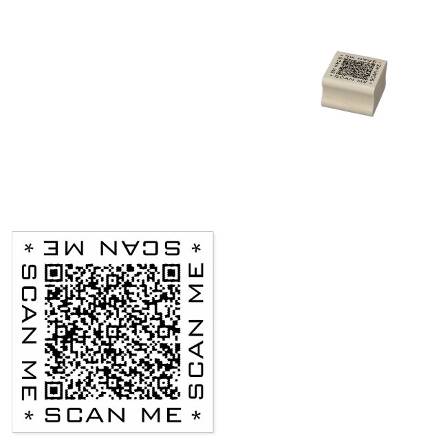 QR-kodinfo Scan Me Text Din moderna design Frimärk Stämpel (Stämplad)