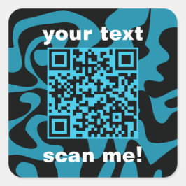 QR-kodkalk och svart, modern webbplats Fyrkantigt Klistermärke
