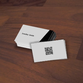 QR-kodklassi Grått Modern Artist Visitkort