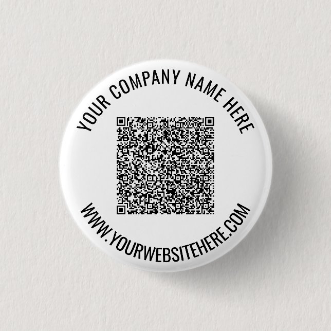 QR-kodknapp med Anpassningsbar Text - Färgen Knapp (Framsida)