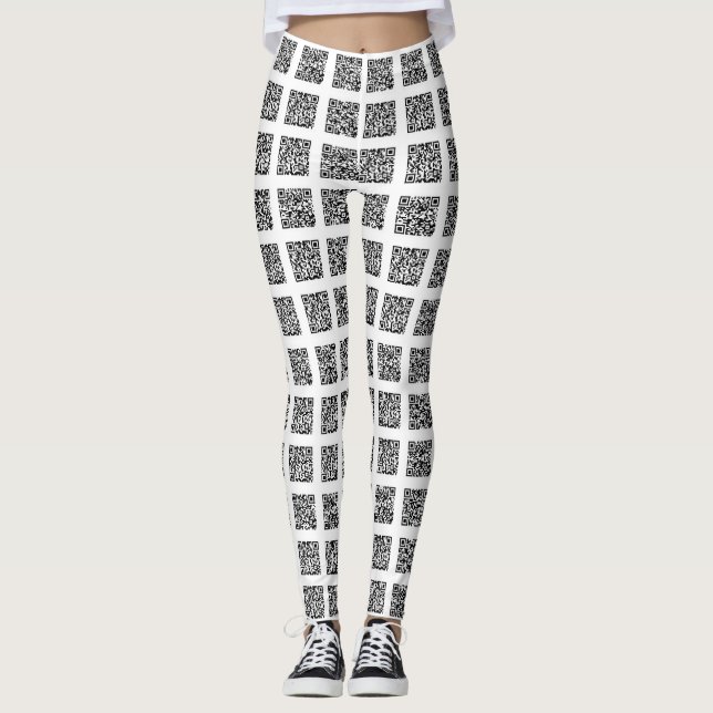 QR-kodkontroll Mönster Leggings (Framsida)