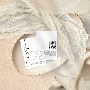 QR-kodkort för elegant Calligraphy QR Bröllop OSA Inbjudningar