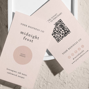 QR-kodkort för scent provfragrance Tester Visitkort