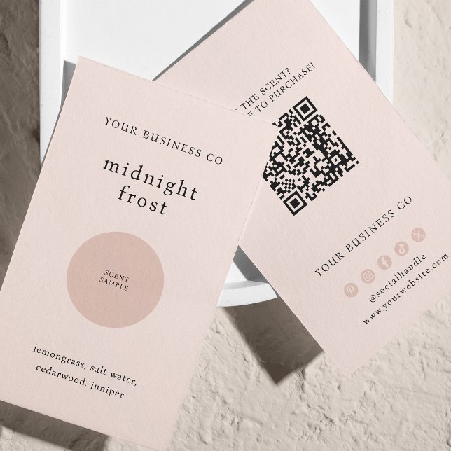  QR-kodkort för scent provfragrance Tester Visitkort (Skapare uppladdad)