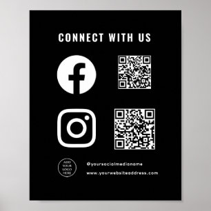 QR-kodlogotyp Följ Skanna Kontakta Oss Poster