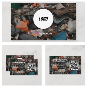 QR-kodlogotyp för sophämtning Visitkort
