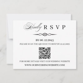 QR-kodmall Keltiskt knutmönster Bröllop RSVP-kort OSA Kort