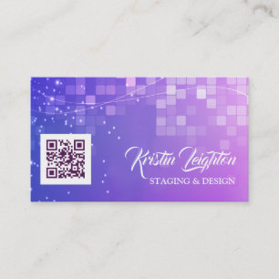 QR-kodmall med ultraviolett format Visitkort
