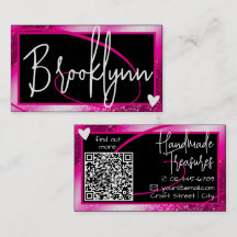 QR-kodmall Snyggt Girly Rosa Ram Heart