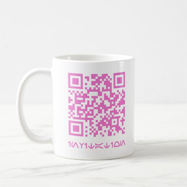 QR-kodmeddelande för HOCO-datum.b Kaffemugg (Vänster)