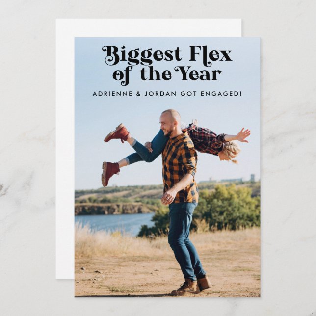 QR-kodmeddelande om felfri fotoFörlovning Spara Datumet (Fram/baksida)