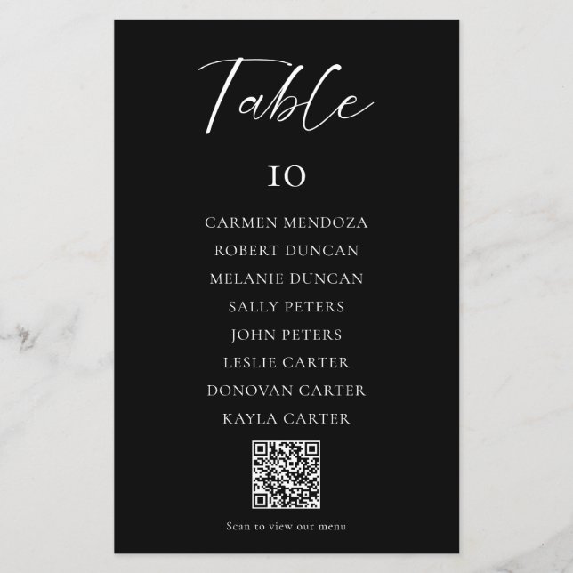 QR-kodmeny för sätesdiagram i Svarta Bröllop (Framsida)