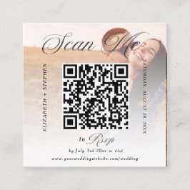 QR-kodminimalistiskt fotokort Tilläggskort