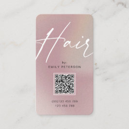 QR-kodmodern chic trendig hårformatering lodrät B Visitkort