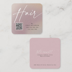 QR-kodmodern hårstil i chic Fyrkantigt Visitkort
