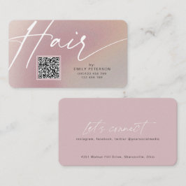 QR-kodmoderna affärskort för hårstylist Visitkort