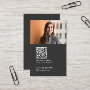 QR-kodnätverk modern logotyp i gods Busine Visitkort