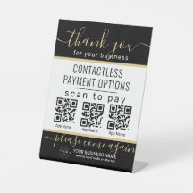 QR-kodöverföring & Logotyp 3 betalningsappar guld 