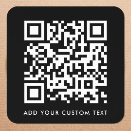 QR-kodöverföring | Svart, minimalistisk enkel sökn Fyrkantigt Klistermärke