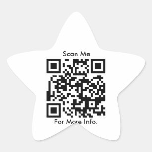 QR-kodpersonlig Stjärnformat Klistermärke