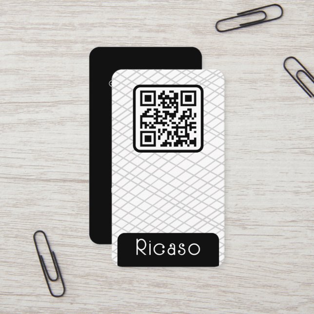 QR-kodrad Mönster-Personlig Visitkort (Fram/Back In Situ)
