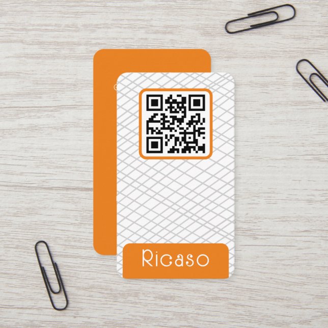 QR-kodrad Mönster-Personlig Visitkort (Fram/Back In Situ)