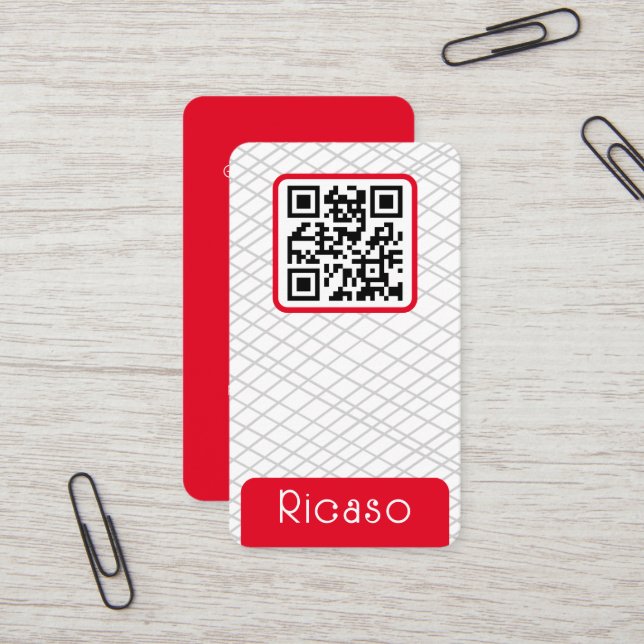 QR-kodrad Mönster-Personlig Visitkort (Fram/Back In Situ)