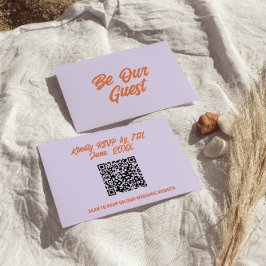 QR-kodsfärgad Retro Bright-Funky Modern Bröllop OSA Kort