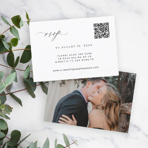 QR-kodsfoto svart och vit bröllop OSA Kort