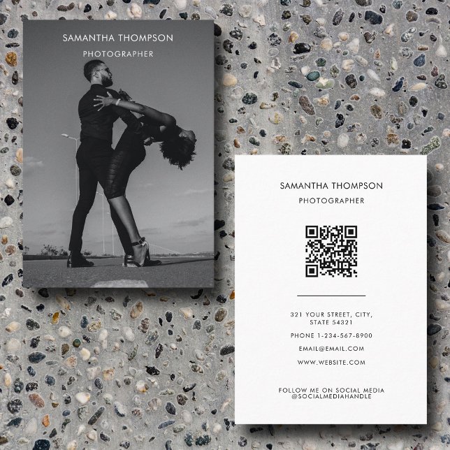 QR-kodsfoto, svart vitt, Bröllop, foto Visitkort (Skapare uppladdad)