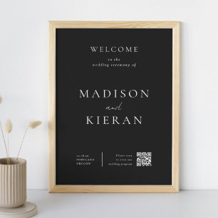QR-kodsignatur för bröllop Välkommen till Ceremony Poster