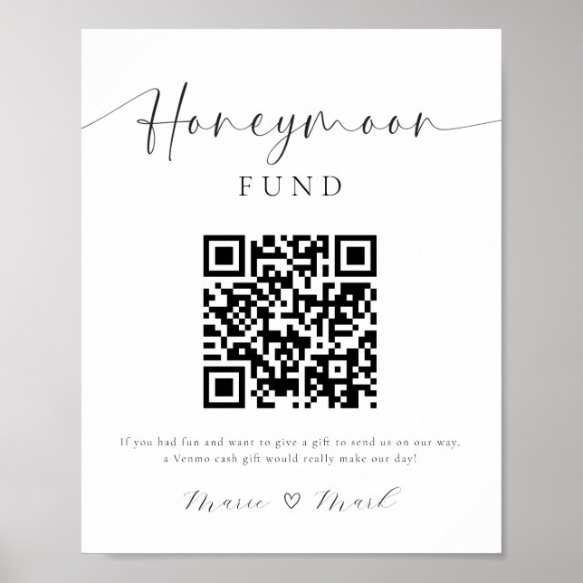 QR-kodsignatur för Honeymånfond Poster (Framsidan)