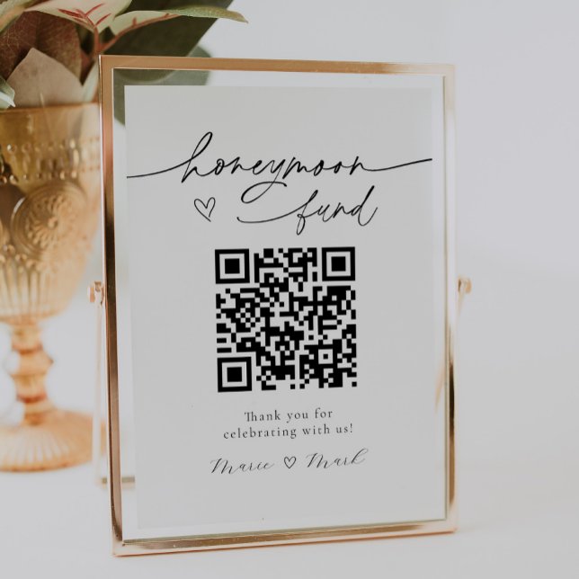 QR-kodsignatur för Honeymånfond Poster (Skapare uppladdad)