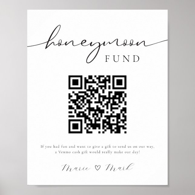 QR-kodsignatur för Honeymånfond Poster (Framsidan)