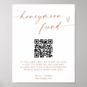 QR-kodsignatur, minimalistisk Bröllop Poster