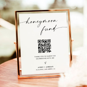 QR-kodsignatur, minimalistisk Bröllop Poster