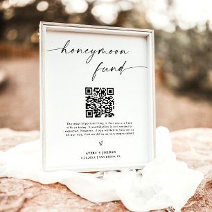 QR-kodsignatur, minimalistisk Bröllop Poster