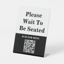 QR-kodsignatur på online-menyn, vänta tills du är