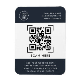QR-kodskanning | Affärslogo Kampanjmaterial Magnet