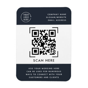 QR-kodskanning   Affärslogo Kampanjmaterial  Magnet