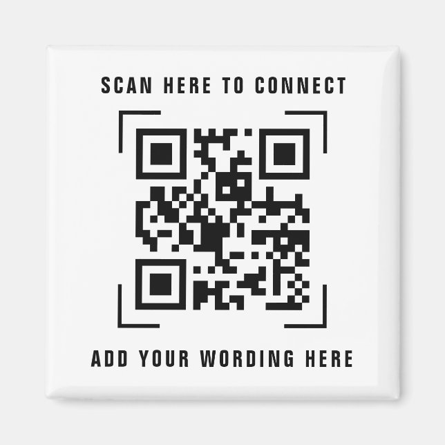 QR-kodskanning | Affärslogotyp Reklammagnet Magnet (Framsidan)