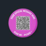 QR-kodskanning Anpassningsbar text i magnetpresent Magnet<br><div class="desc">Välj Färg och Teckensnitt - Tecken med Din Speciella QR-kodinfo och Anpassningsbar Text Personlig Modern Magnet Gift - Lägg till QR-kod - Bild eller Logotyp - Bild / Text - Namn eller annan info / message - Ändra storlek och flytta eller ta bort / lägg till Inslag - Bild /...</div>