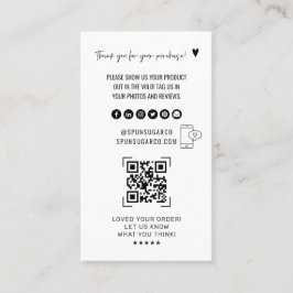 QR-kodskanning Recension Oss | Produkt Tack Visitkort
