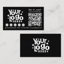 QR-kodskanningsbar Social Media Black Business-Log