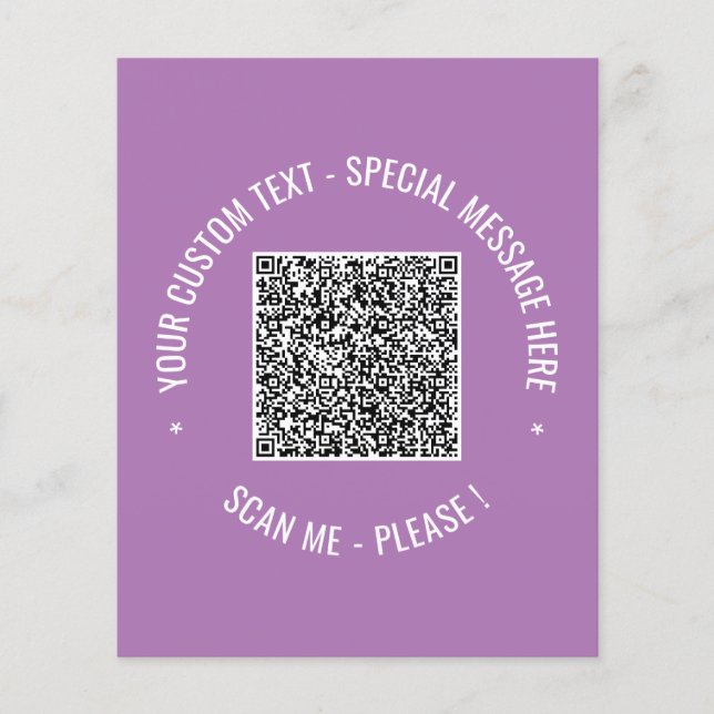 QR-kodskanningsinformationstext och Färg-befordrin Flygblad (Framsidan)