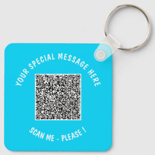 QR-kodskanningsinformationstext och Färg-nyckelked Nyckelring