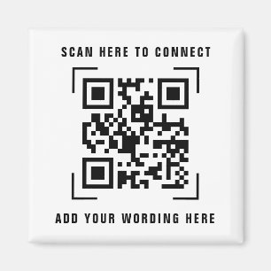 QR-kodsökning   Affärskampanjmagnet Logotyp Magnet