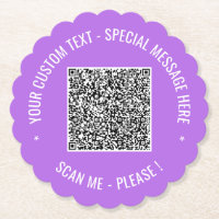 QR-kodsökning och Papper text Underlägg Välj Färg
